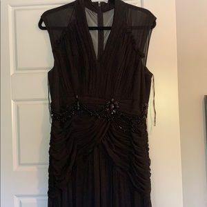 Black beaded gown
